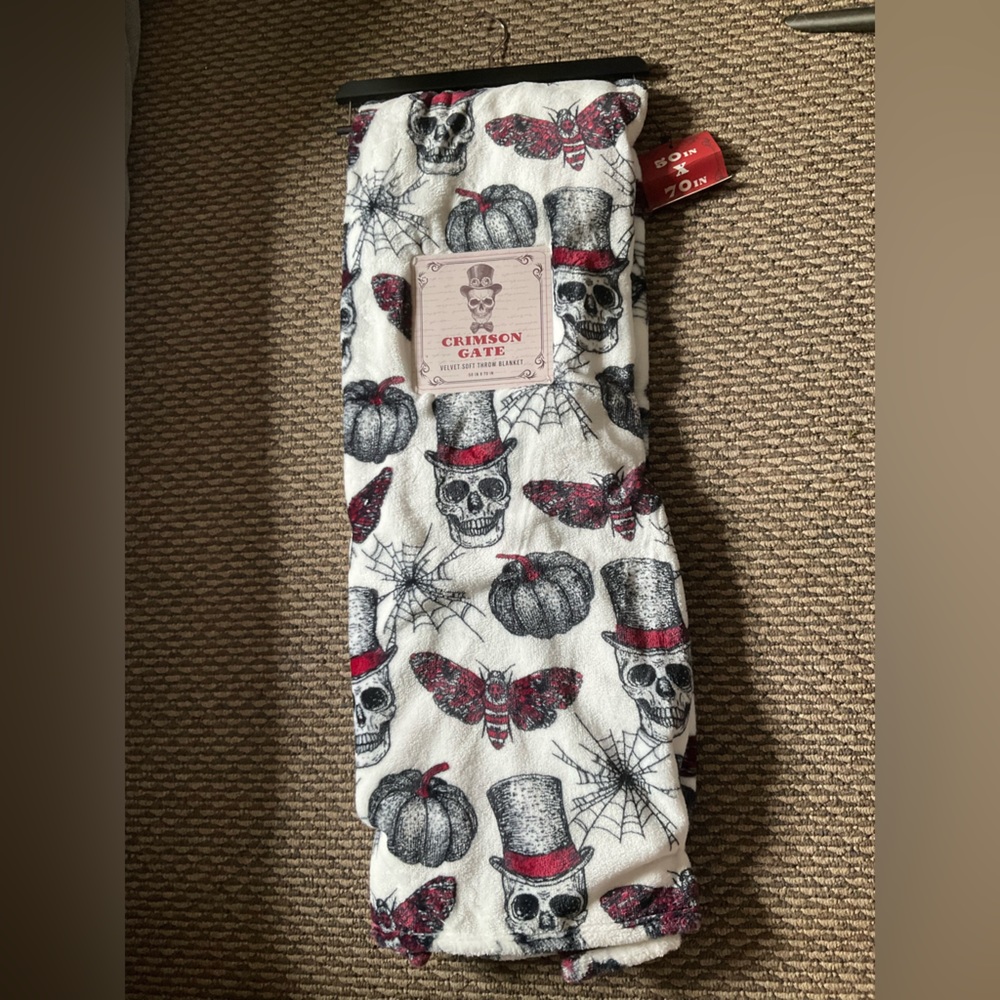 Goth Halloween Oversized Throw Blanket